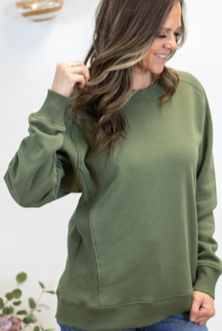 Josey Pullover- Light Olive
