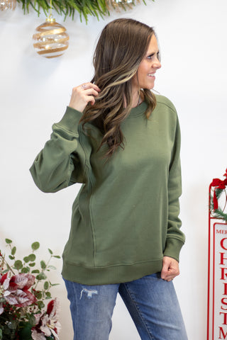 Josey Pullover- Light Olive