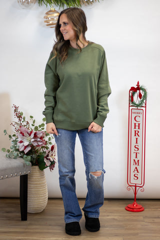 Josey Pullover- Light Olive