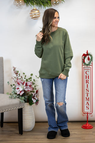 Josey Pullover- Light Olive