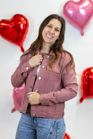 Jackie Jacket- Washed Rose