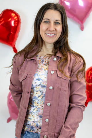 Jackie Jacket- Washed Rose