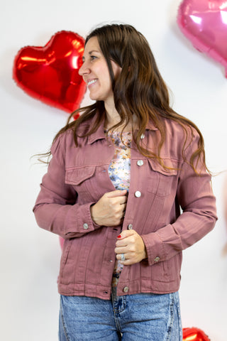 Jackie Jacket- Washed Rose