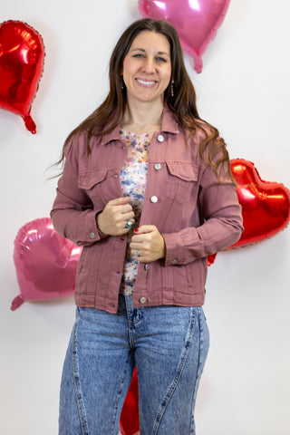 Jackie Jacket- Washed Rose