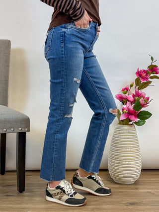 Jessi High Rise Slim Straight Jean