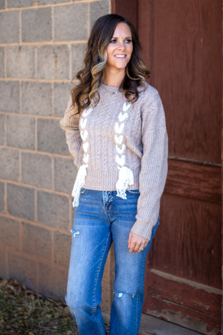 Jessi Knit Lace Bow Sweater