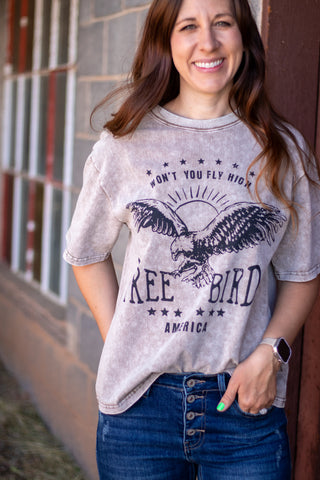 Jolene Mineral Washed Graphic Tee