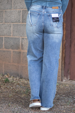 Karleigh Saige Mid Rise Wide Jean
