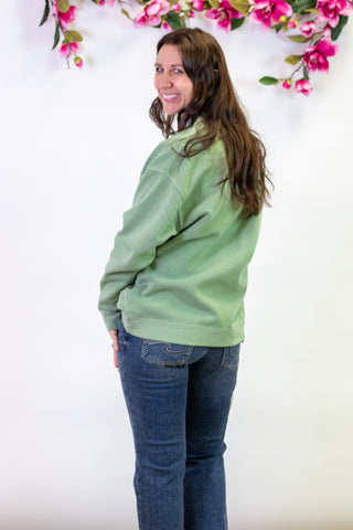 Kasey Mockneck Pullover- Mint
