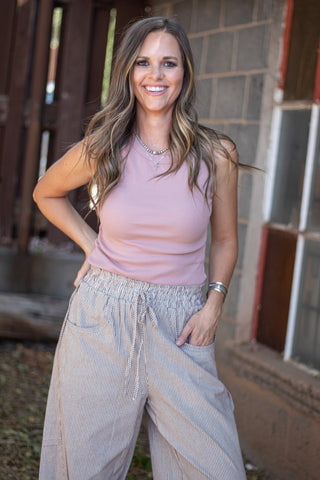 Keep It Basic Tank- Mauve