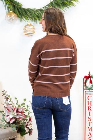 Kaylie Striped Sweater Top