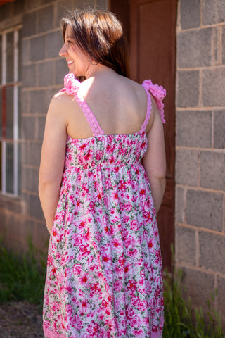 Kea Floral & Lace Maxi Dress