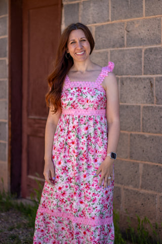 Kea Floral & Lace Maxi Dress