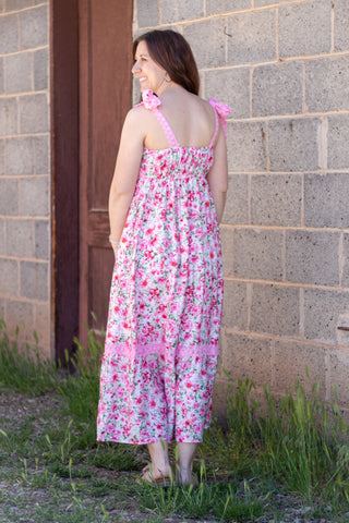 Kea Floral & Lace Maxi Dress