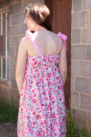 Kea Floral & Lace Maxi Dress