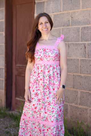 Kea Floral & Lace Maxi Dress