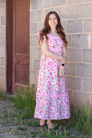 Kea Floral & Lace Maxi Dress