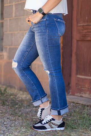 Lainey High Rise Straight Jean~ Risen