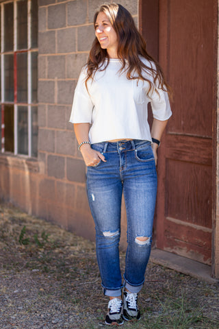 Lainey High Rise Straight Jean~ Risen