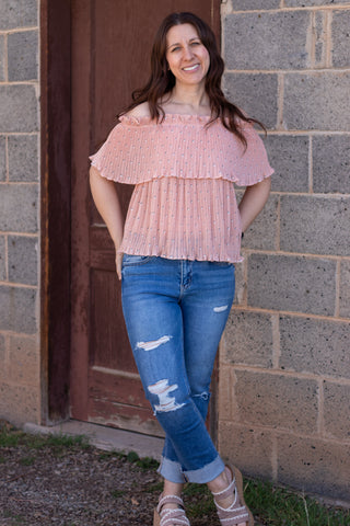 Lenny Accordian Off The Shoulder Top