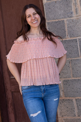 Lenny Accordian Off The Shoulder Top