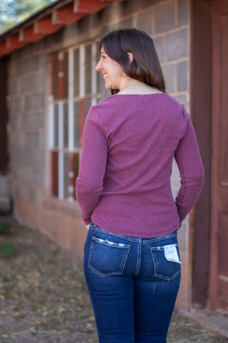 Let's Chat Henley Top