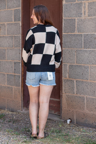 Living Simply Checkered Cardigan