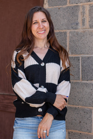 Living Simply Checkered Cardigan