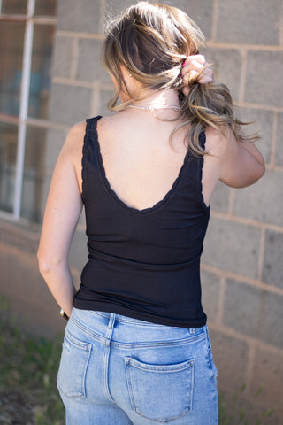 Mitzy Scalloped & Reversible Tank- Multiple Colors