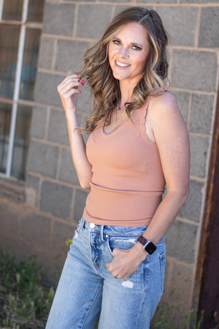 Mitzy Scalloped & Reversible Tank- Multiple Colors