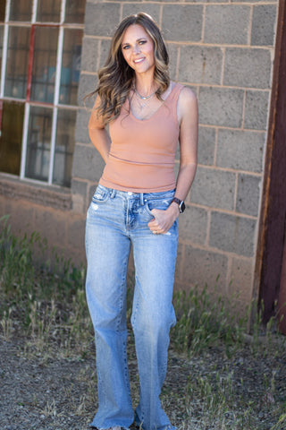Mitzy Scalloped & Reversible Tank- Multiple Colors