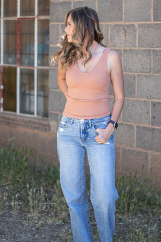 Mitzy Scalloped & Reversible Tank- Multiple Colors