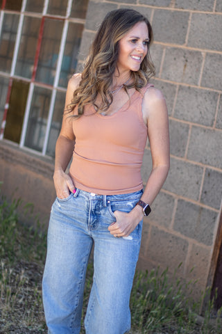 Mitzy Scalloped & Reversible Tank- Multiple Colors