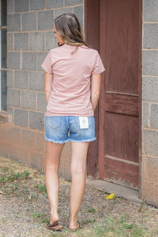 Make It Mine Tee- Dark Blush