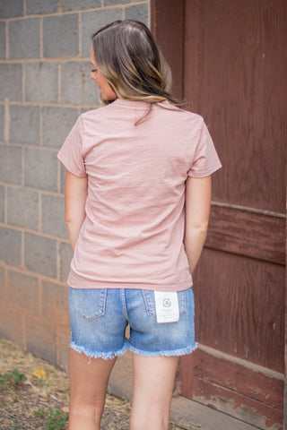 Make It Mine Tee- Dark Blush