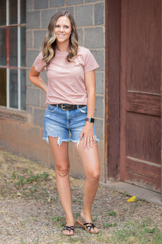 Make It Mine Tee- Dark Blush