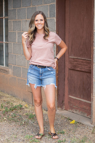Make It Mine Tee- Dark Blush