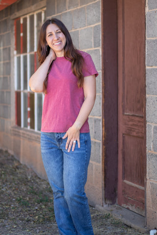 Mark Me Basic Tee- Crimson