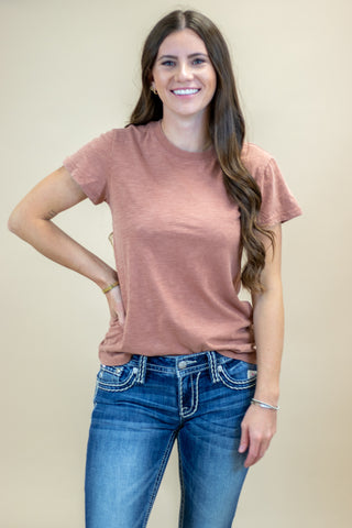 Mark Me Basic Tee- Burnt Sienna