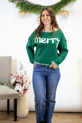 Merry Sweater- Hunter Green
