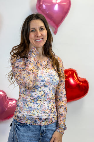 Mistee Floral Mesh Top