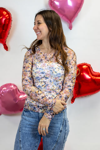 Mistee Floral Mesh Top