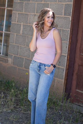 Mitzy Scalloped & Reversible Tank- Multiple Colors