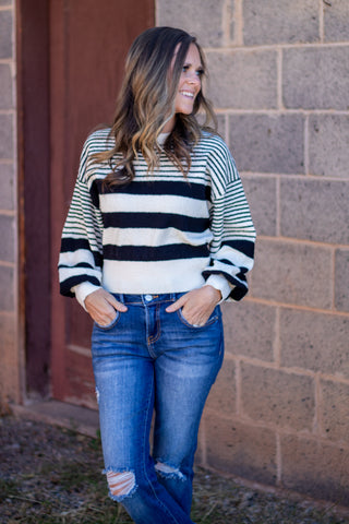 Multi Stripe Knitted Sweater