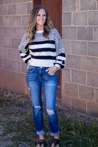 Multi Stripe Knitted Sweater