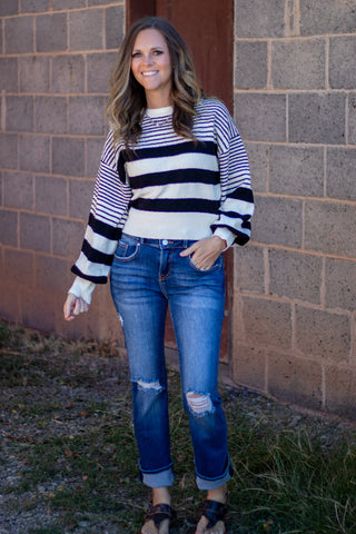 Multi Stripe Knitted Sweater