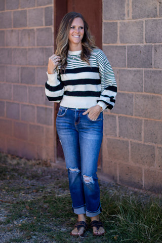 Multi Stripe Knitted Sweater