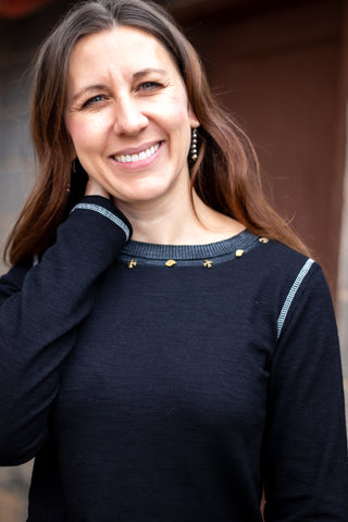 Myra Long Sleeve Top- Black