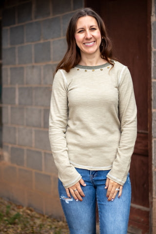 Myra Long Sleeve Top- Olive