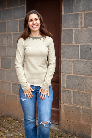 Myra Long Sleeve Top- Olive